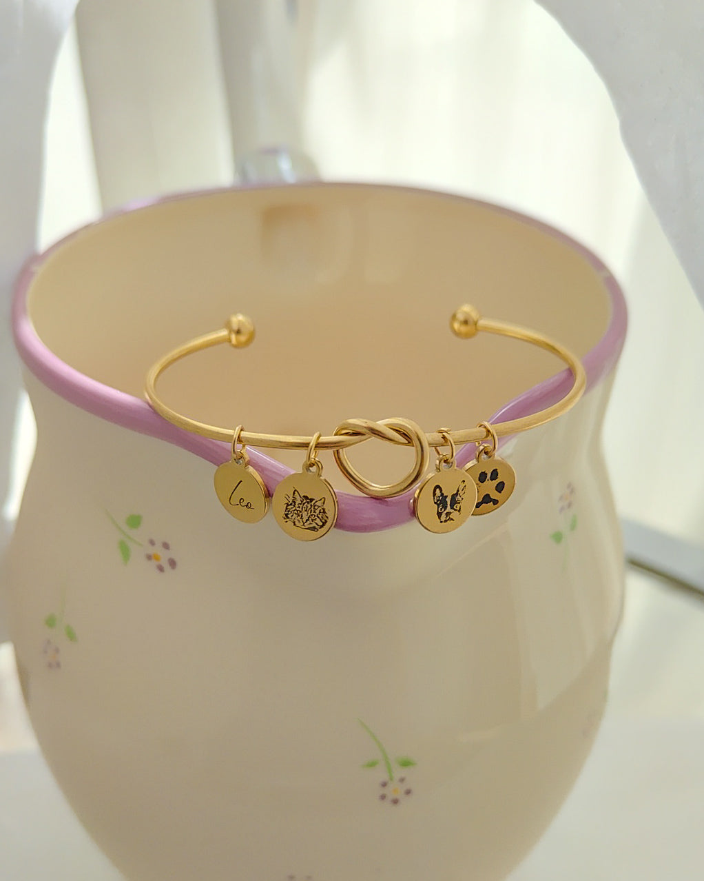 Personalisiertes goldenes Haustierarmband
