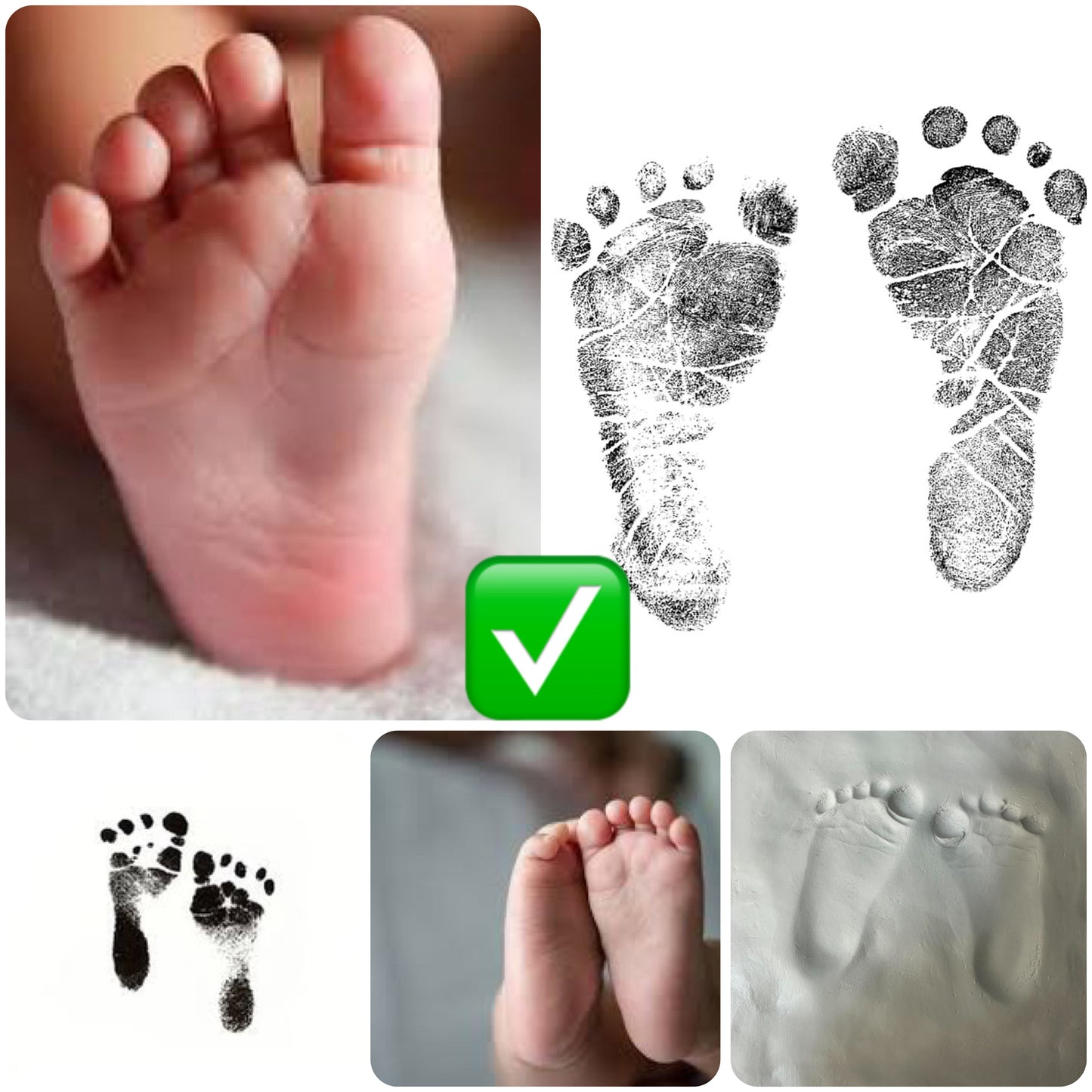 Spezielle Ana-Halskette mit den Fußabdrücken Ihres Kleinen