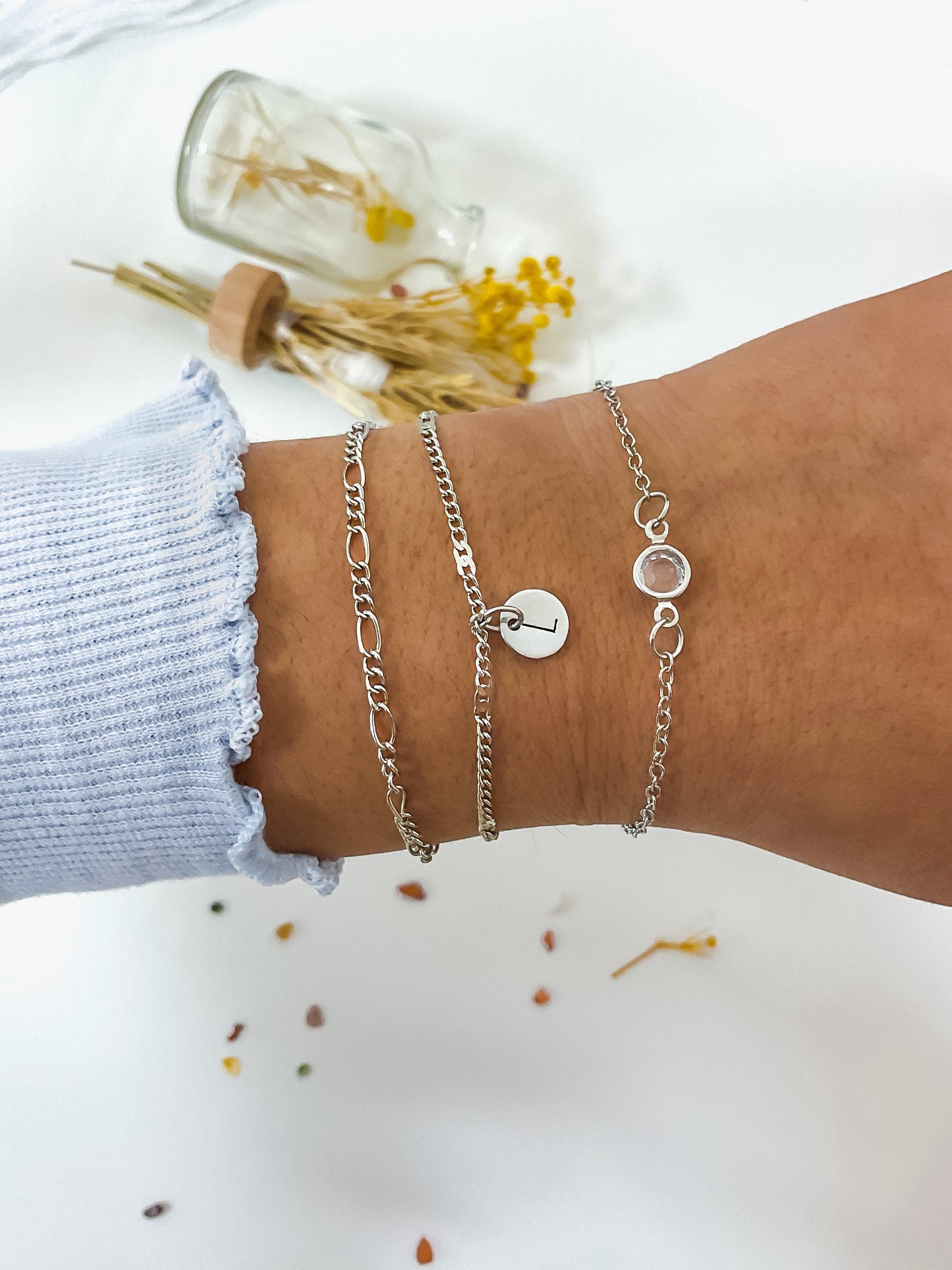 Glitzerndes Kugelarmband