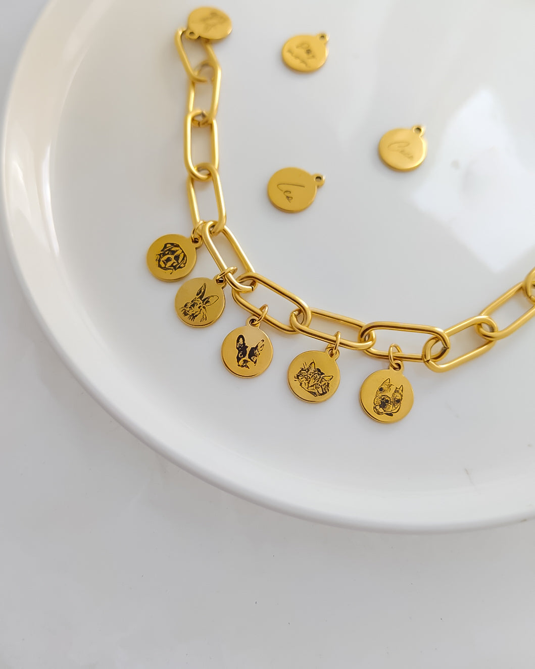 Personalisiertes goldenes Haustierarmband