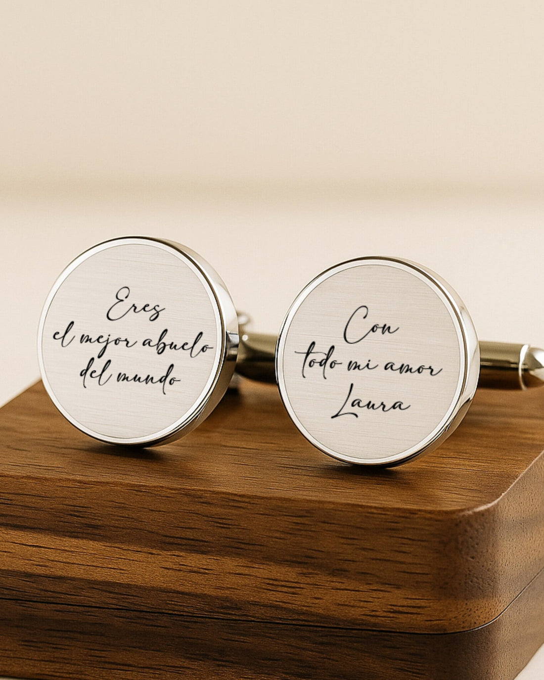 Gemelos para abuelo personalizados 👔 Un regalo con alma