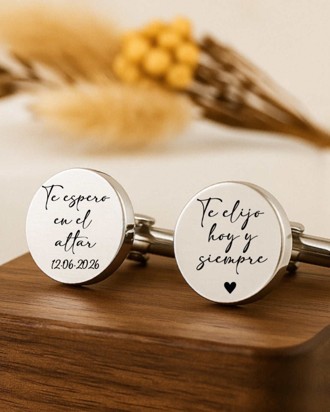 Gemelos para el novio personalizados 💘 Un detalle especial