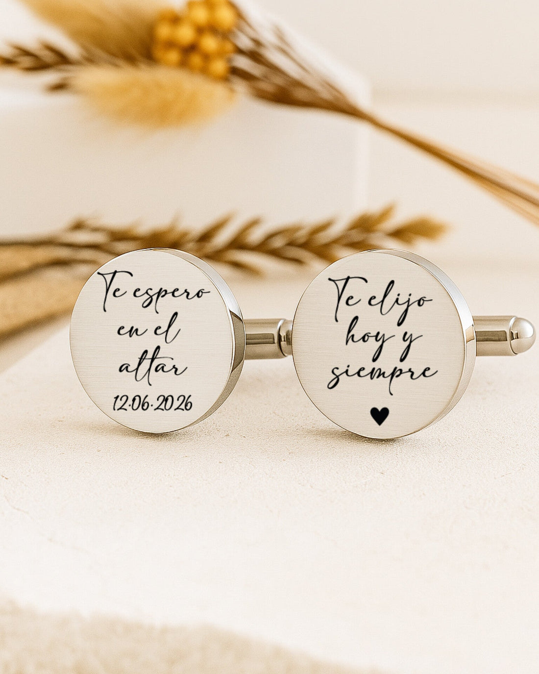 Gemelos para el novio personalizados 💘 Un detalle especial