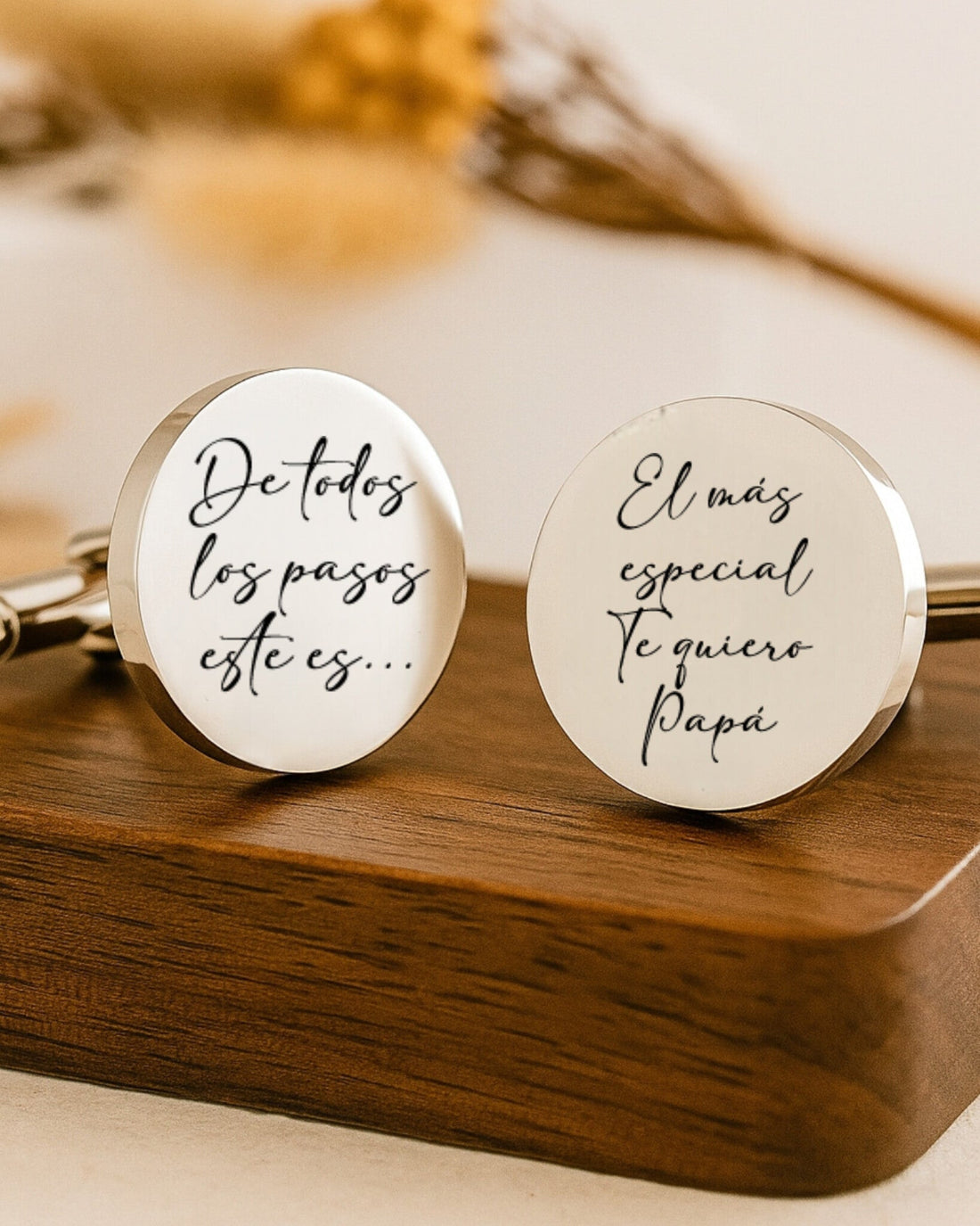 Gemelos personalizados para papá 💼 El regalo más elegante de la boda