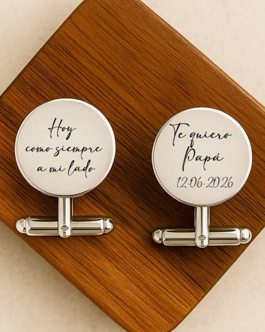 Gemelos personalizados para padres 👔 Un detalle que emociona