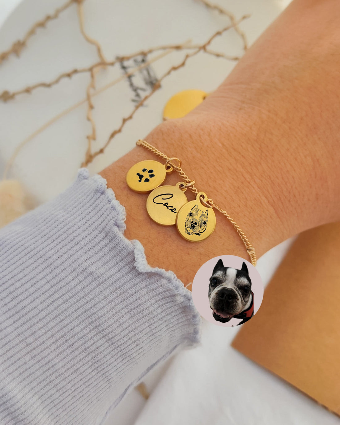 Pulsera personalizada con tu perrito 🐾 Un recuerdo único