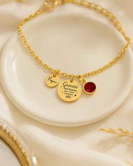 Pulsera personalizada para hermanas 💕 Un regalo lleno de emoción