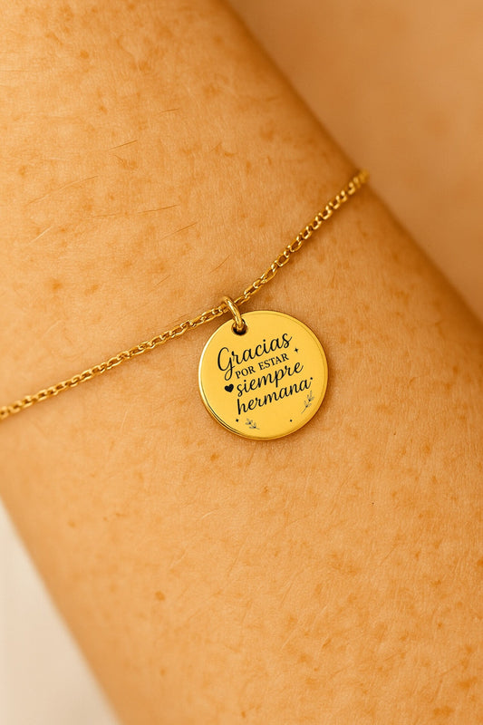 👭 Pulsera y collar personalizado para hermana: el regalo más especial de la novia