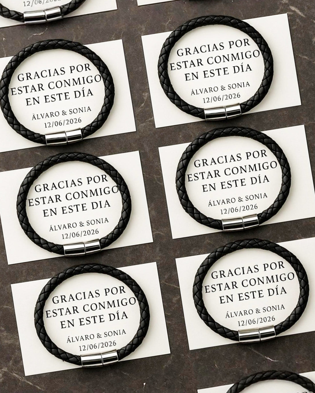 Pulseras personalizadas para amigos del novio 💙 Un detalle auténtico