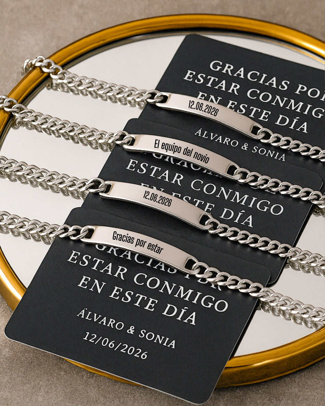 Pulseras personalizadas para amigos: un gesto del novio 🤍
