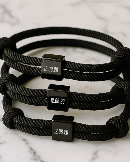 Pulseras personalizadas para amigos del novio 🔗 Un detalle especial