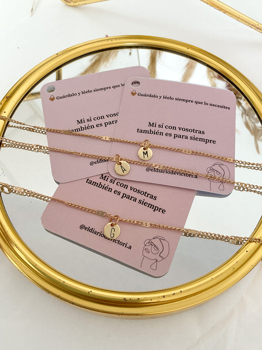Pulseras personalizadas para las amigas de la novia 💖 Un recuerdo eterno