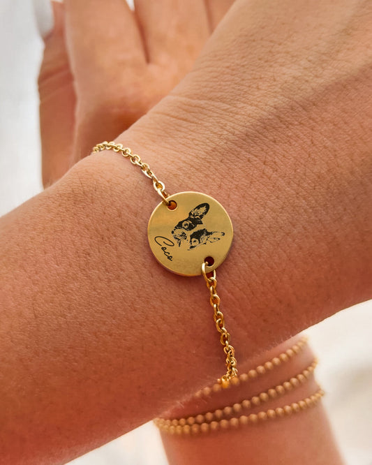Pulsera personalizada con tu perrito 🐾 Carita + nombre