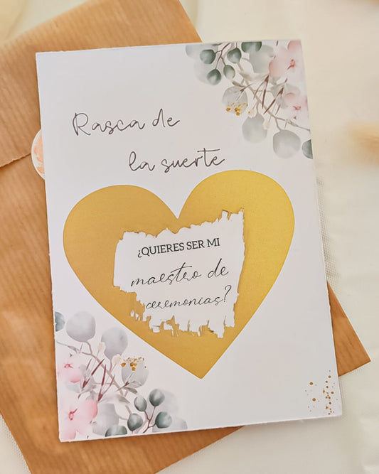 Rasca corazón 💖 Propuesta para maestro de ceremonias