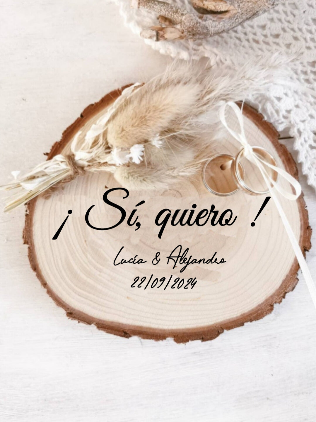 Porta alianzas personalizado: un detalle natural y lleno de amor 🌿