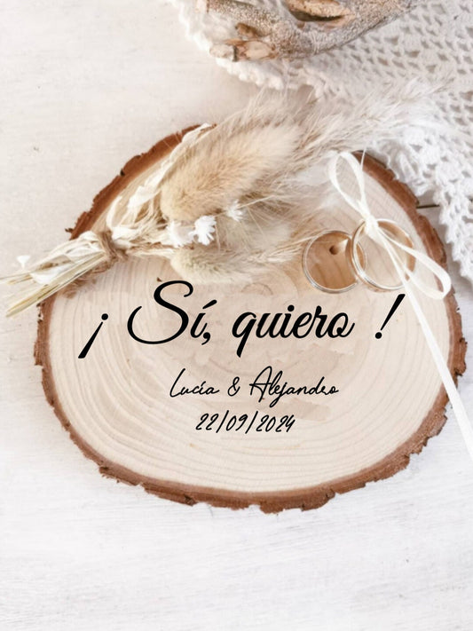 Porta alianzas personalizado: un detalle natural y lleno de amor 🌿