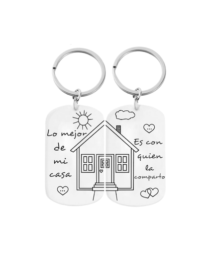 Pack of 2 units Couple keychain