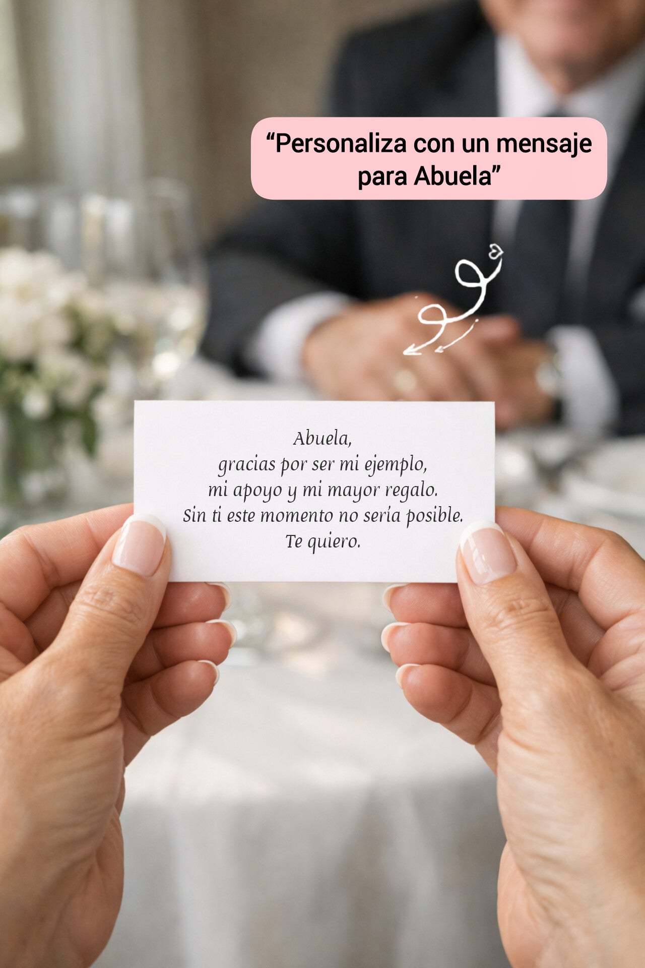 Caja con ramillete de Flores Preservadas Abuela Boda