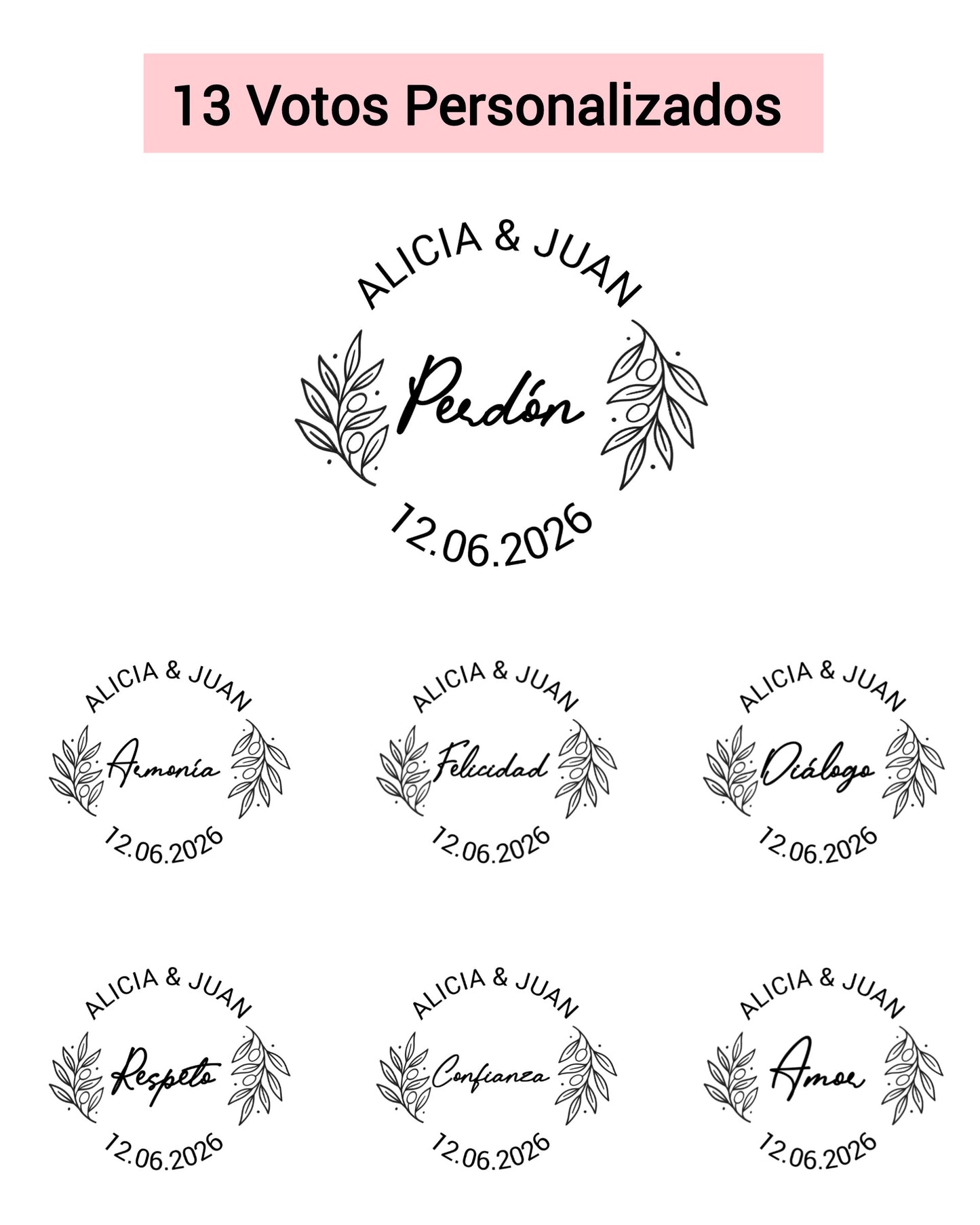 Arras Boda Personalizadas Recuerdo