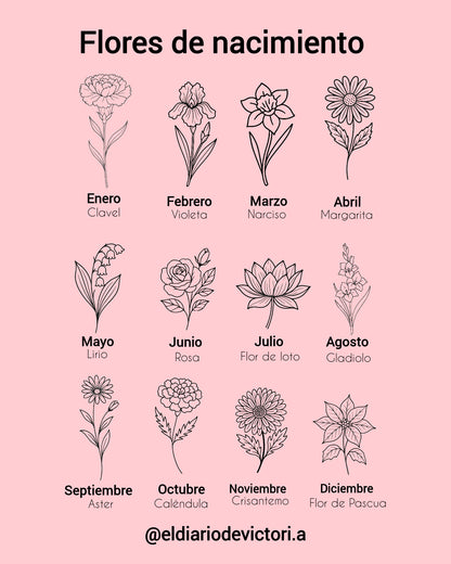 Collar Personalizado Flor de Nacimiento  - Regalo
