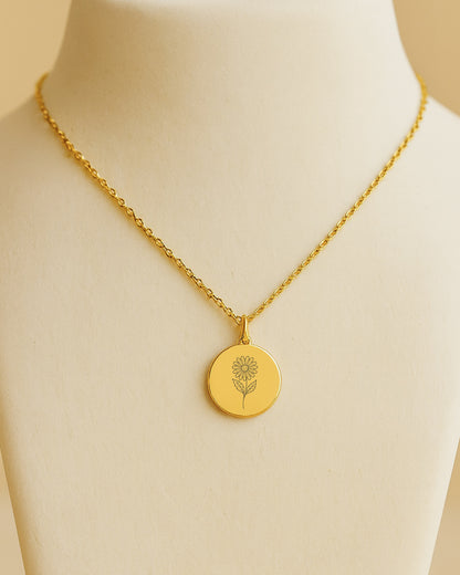 Collar Personalizado Flor de Nacimiento  - Regalo