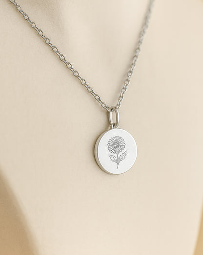 Collar Personalizado Flor de Nacimiento  - Regalo