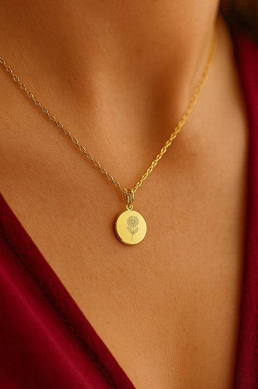 Collar Personalizado Flor de Nacimiento  - Regalo