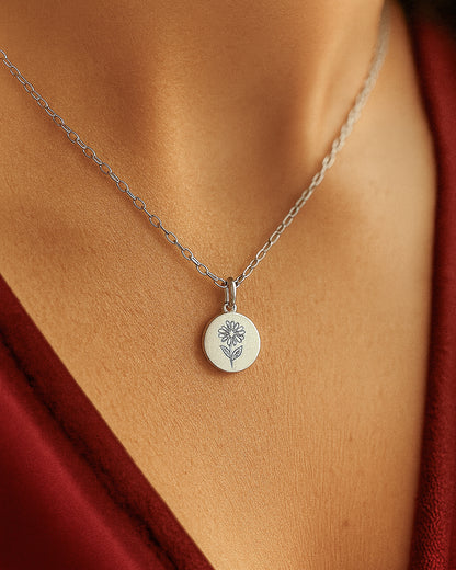 Collar Personalizado Flor de Nacimiento  - Regalo