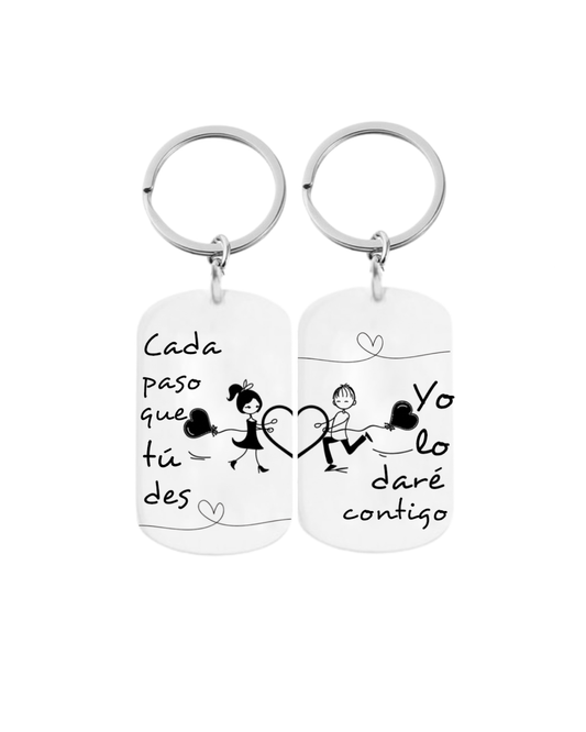 Pack of 2 units Couple keychain