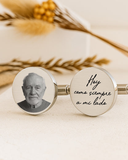 Gemelos Personalizados Novio Rhone - Boda