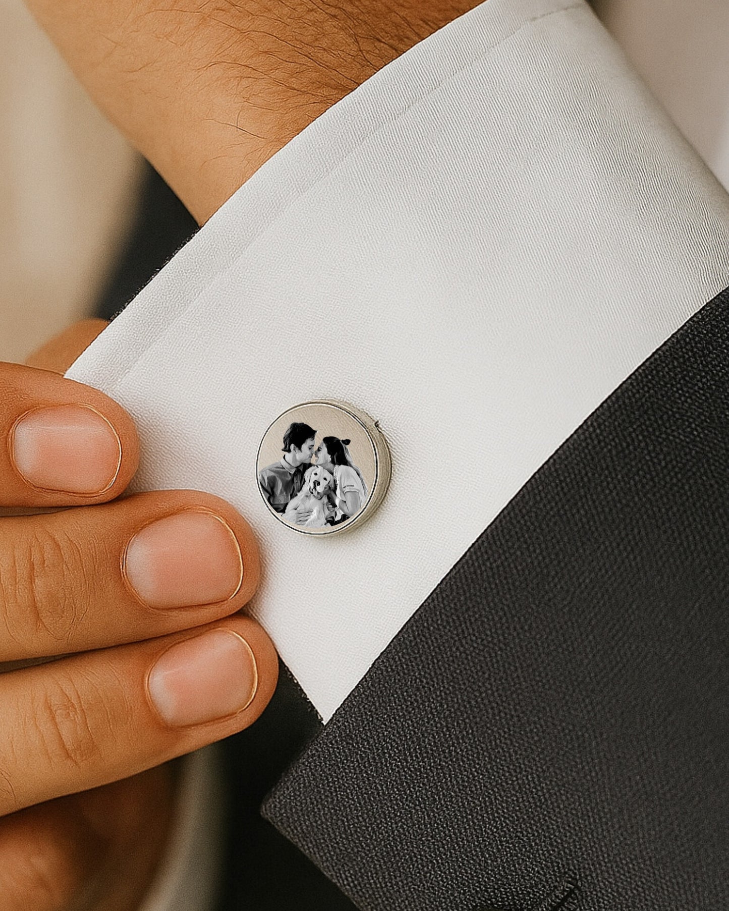 Gemelos Personalizados Novio Rhone - Boda