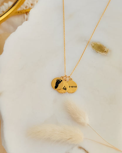 Your Little One's Footprints Necklace