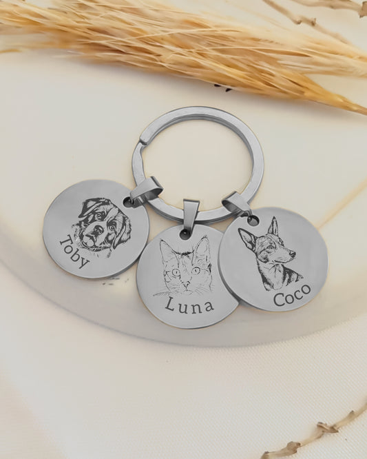 Pet Engraved Keychain