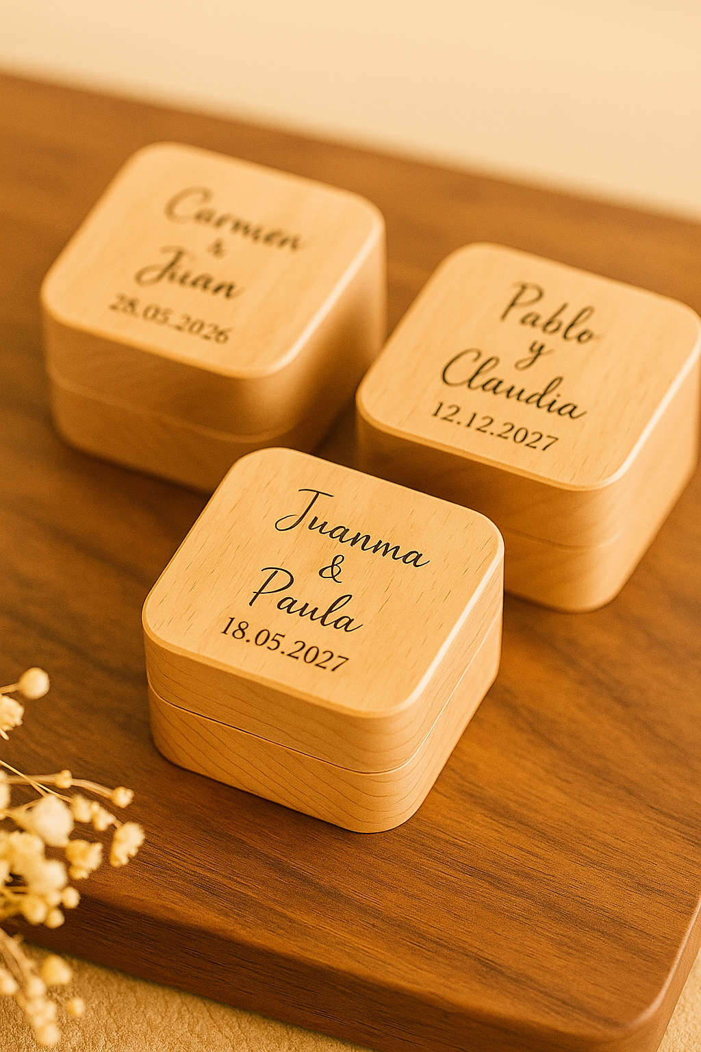 Porta alianzas de madera