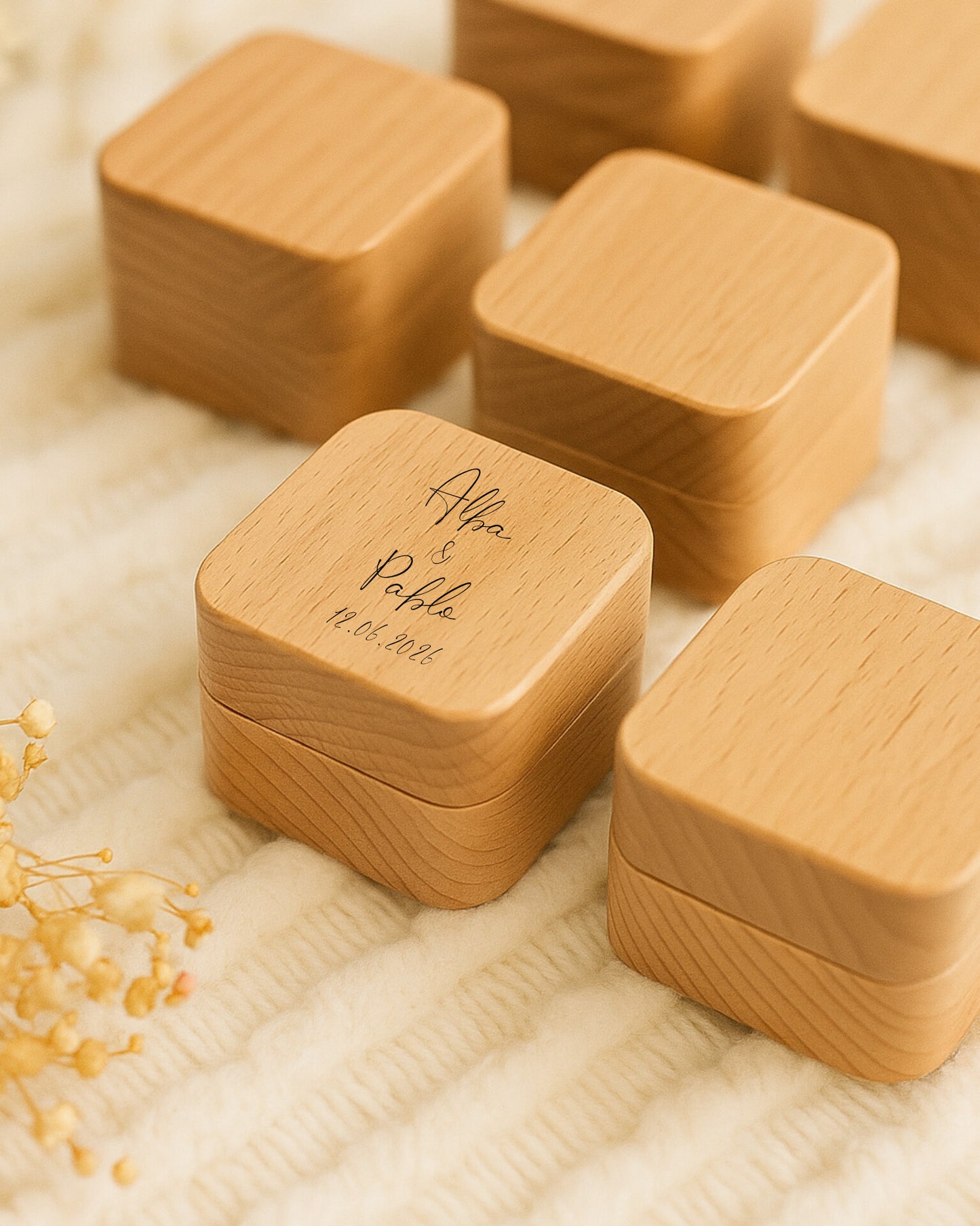 Porta alianzas de madera