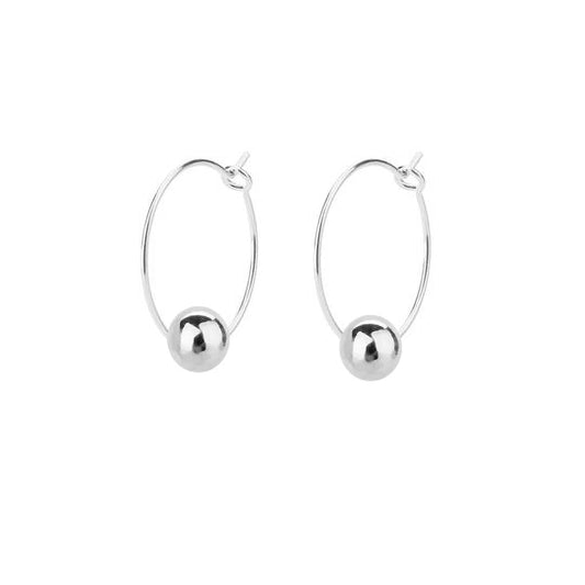 Silver ball earrings